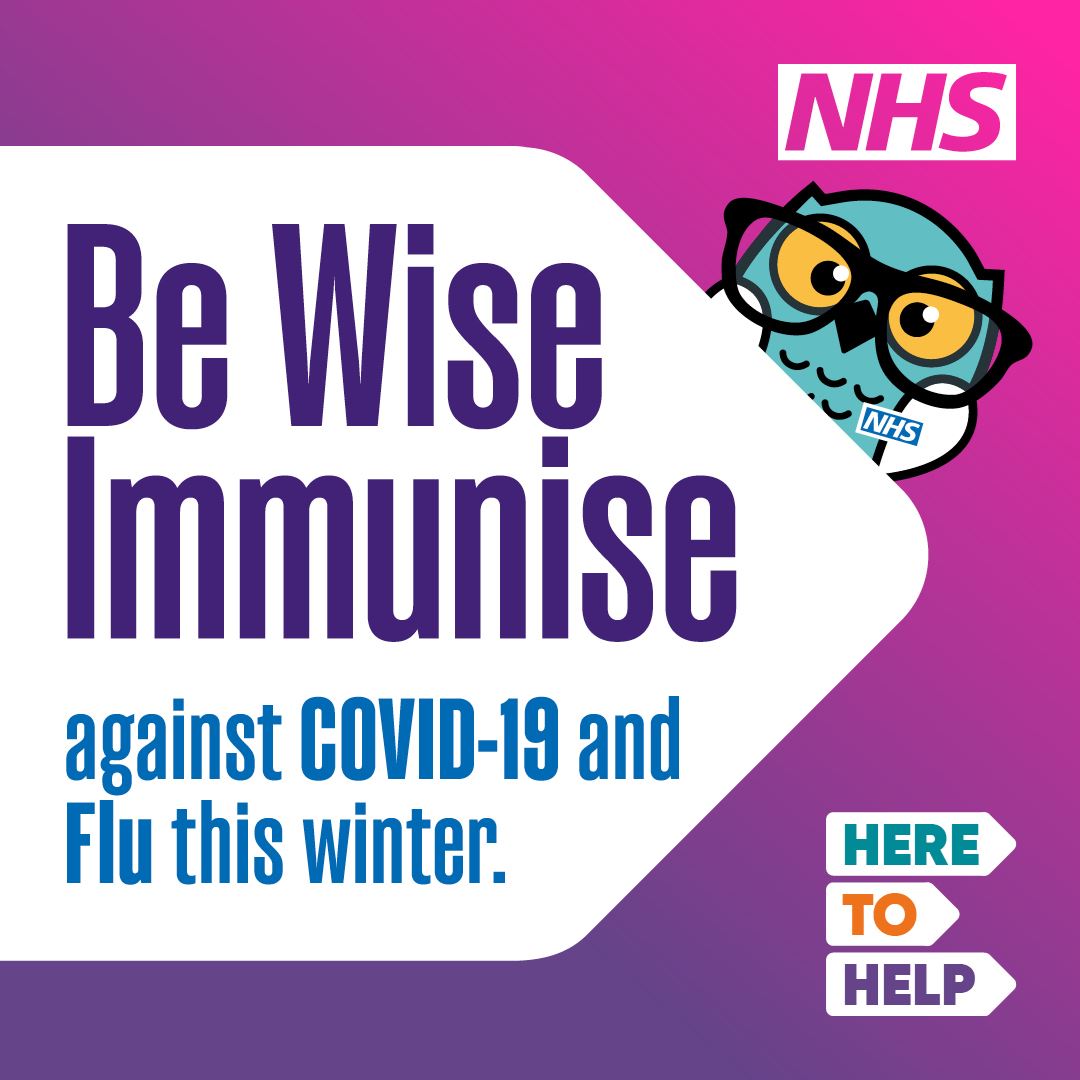 Be Wise Immunise against COVID-19 and Flu this winter